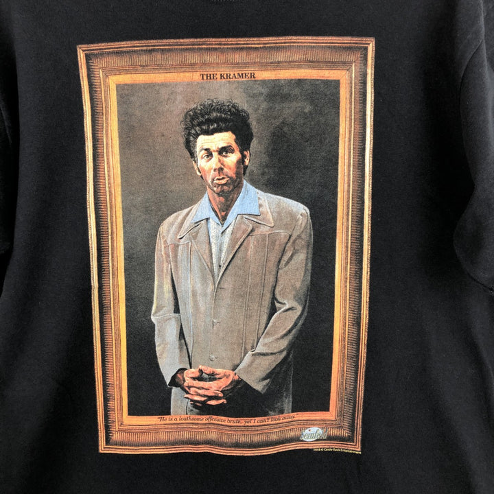 SEINFELD Movie T-shirt (Men's size L) cotton black type Vintage Second Hand
