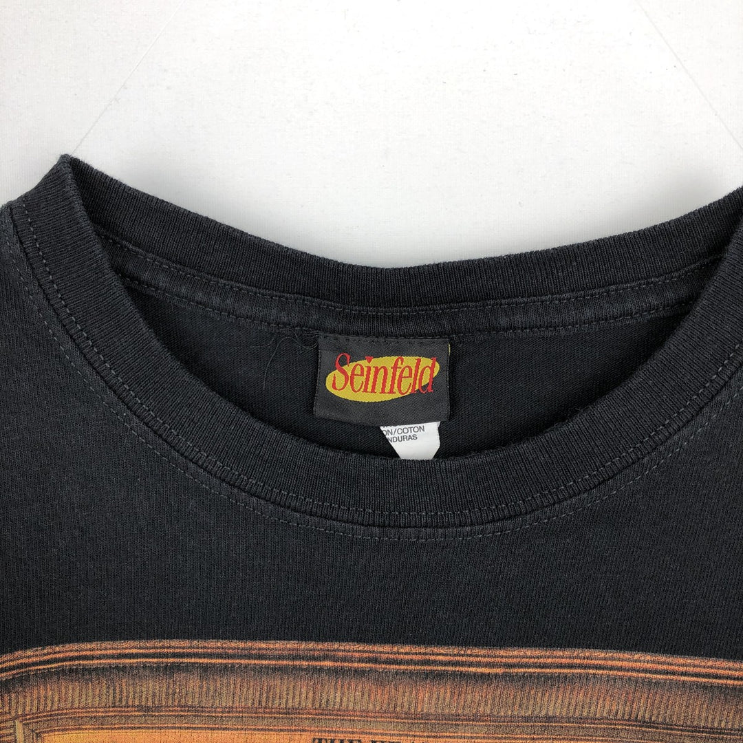 SEINFELD Movie T-shirt (Men's size L) cotton black type Vintage Second Hand