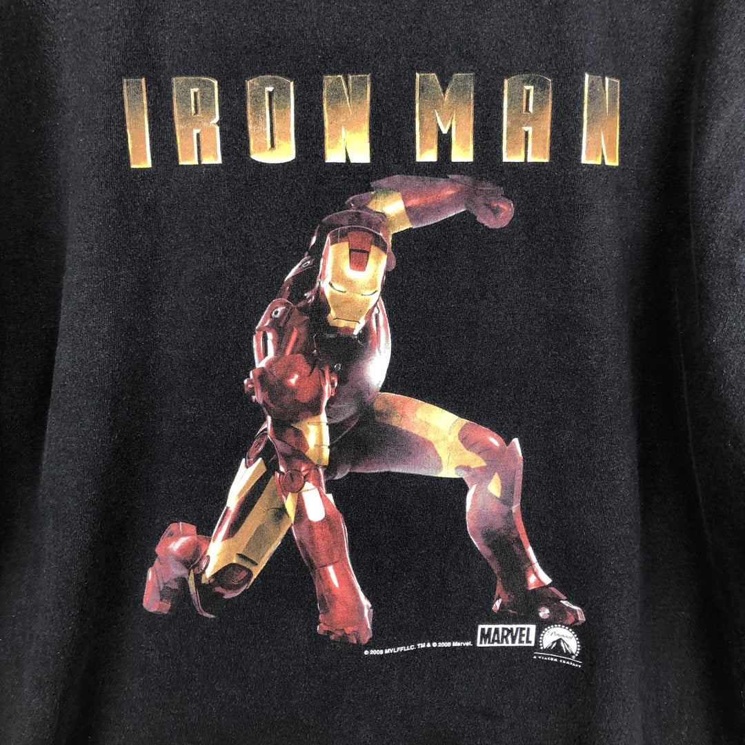 Anvil IRON MAN Movie T-Shirt (Men's XL equivalent) cotton black type Vintage Second Hand