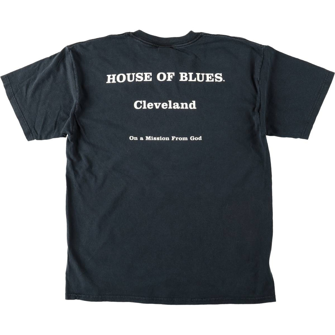 HORSE OF BLUES BLUES BROTHERS Movie T-shirt (Men's size L) cotton black type Vintage Second Hand
