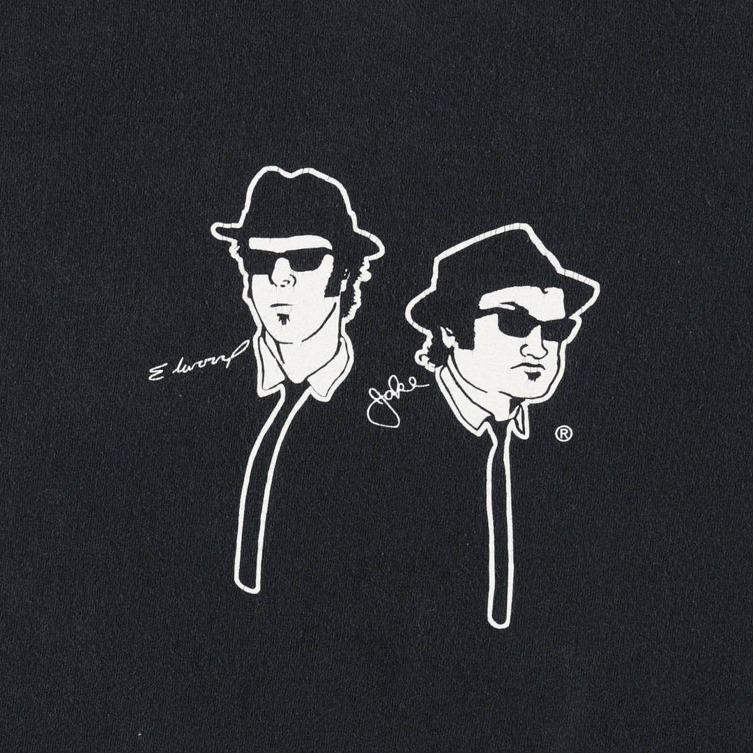 HORSE OF BLUES BLUES BROTHERS Movie T-shirt (Men's size L) cotton black type Vintage Second Hand
