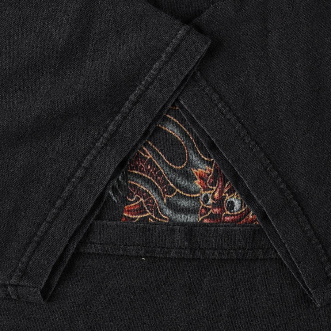 TENNESSEE RIVER BRUCE LEE (Bruce Lee) Dragon Pattern Movie T-Shirt, Men's Size M (approx.) cotton black type Vintage Second Hand