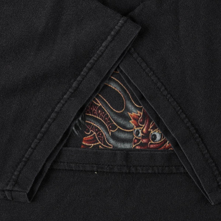 TENNESSEE RIVER BRUCE LEE (Bruce Lee) Dragon Pattern Movie T-Shirt, Men's Size M (approx.) cotton black type Vintage Second Hand