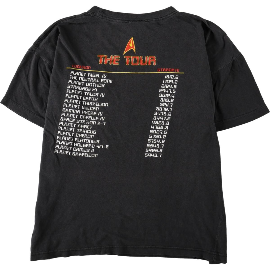 90'S PASS STAR TREK Movie T-Shirt, Made in Canada, Men's Size L (approx.), Vintage cotton black type Vintage Second Hand
