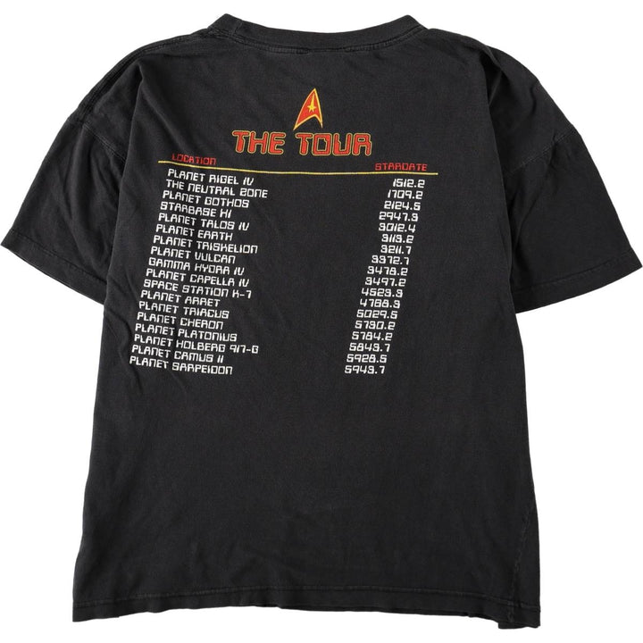90'S PASS STAR TREK Movie T-Shirt, Made in Canada, Men's Size L (approx.), Vintage cotton black type Vintage Second Hand