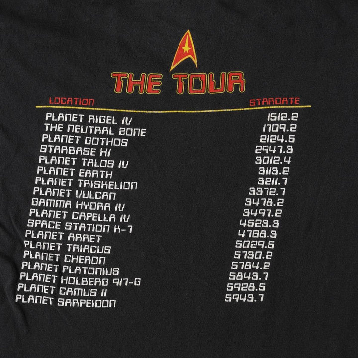 90'S PASS STAR TREK Movie T-Shirt, Made in Canada, Men's Size L (approx.), Vintage cotton black type Vintage Second Hand