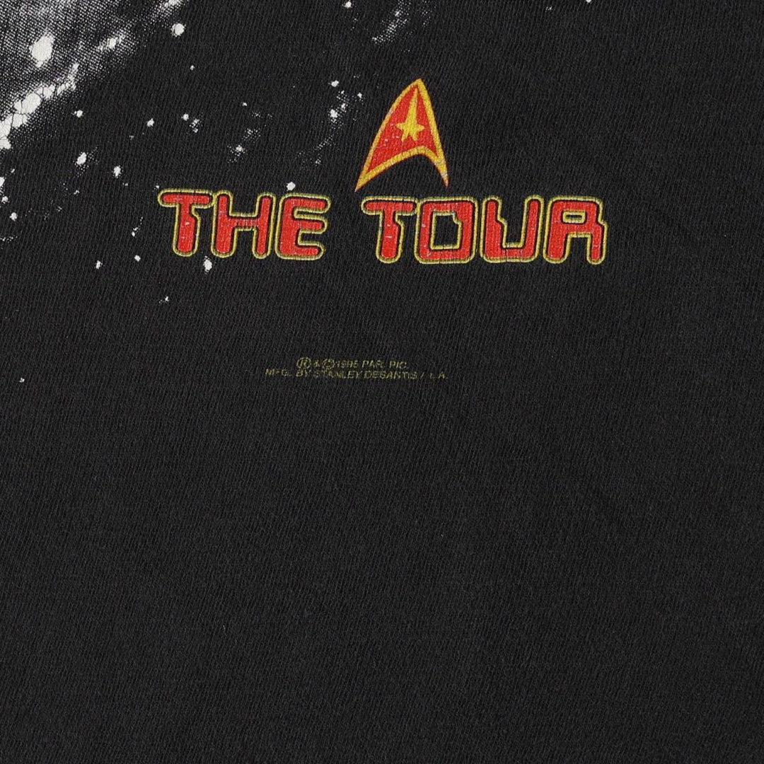 90'S PASS STAR TREK Movie T-Shirt, Made in Canada, Men's Size L (approx.), Vintage cotton black type Vintage Second Hand