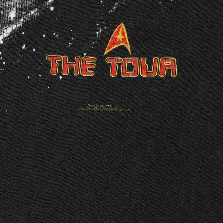 90'S PASS STAR TREK Movie T-Shirt, Made in Canada, Men's Size L (approx.), Vintage cotton black type Vintage Second Hand