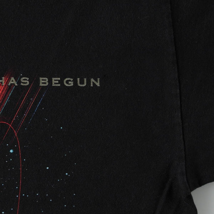 90'S Giant Star Trek Insurrection Movie T-Shirt, Men's XL equivalent, Vintage cotton black type Vintage Second Hand