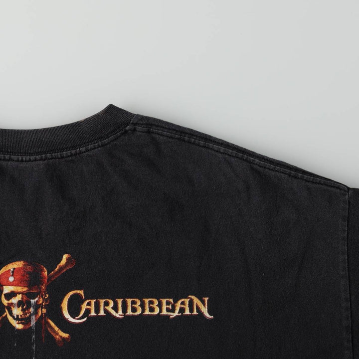 ALSTYLE PIRATES OF THE CARIBBEAN Movie T-Shirt (Men's XXL equivalent) cotton black type Vintage Second Hand