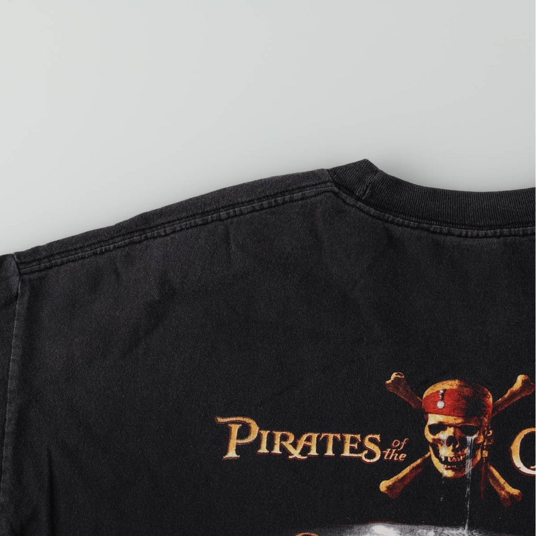 ALSTYLE PIRATES OF THE CARIBBEAN Movie T-Shirt (Men's XXL equivalent) cotton black type Vintage Second Hand