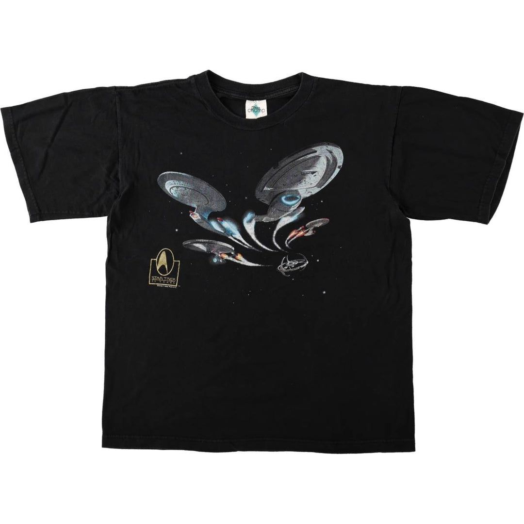 90'S TOUR CHAMP STAR TRECK 30 YEARS Movie T-Shirt, Men's Size L (Equivalent), Vintage cotton black type Vintage Second Hand