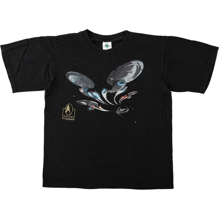 90'S TOUR CHAMP STAR TRECK 30 YEARS Movie T-Shirt, Men's Size L (Equivalent), Vintage cotton black type Vintage Second Hand