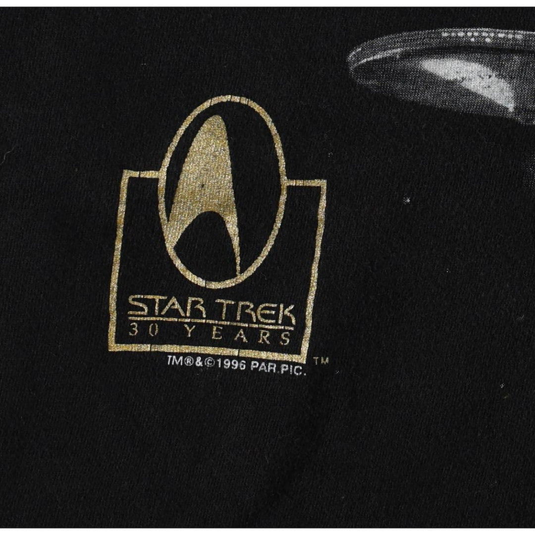 90'S TOUR CHAMP STAR TRECK 30 YEARS Movie T-Shirt, Men's Size L (Equivalent), Vintage cotton black type Vintage Second Hand