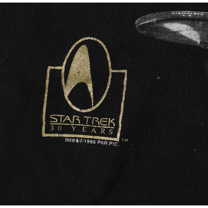 90'S TOUR CHAMP STAR TRECK 30 YEARS Movie T-Shirt, Men's Size L (Equivalent), Vintage cotton black type Vintage Second Hand