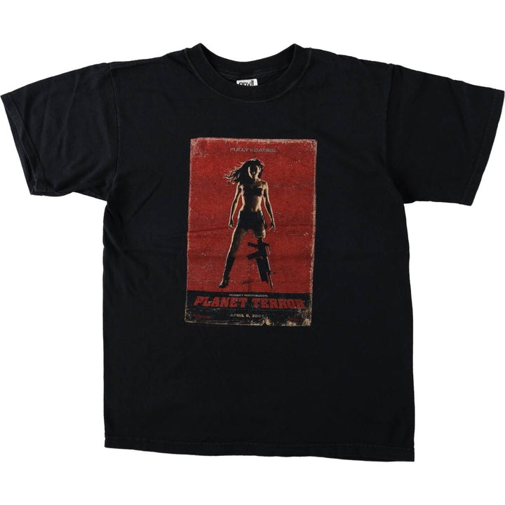 2000'S Anvil Planet Terror in Grindhouse Movie T-Shirt (Men's Size M) cotton black type Vintage Second Hand