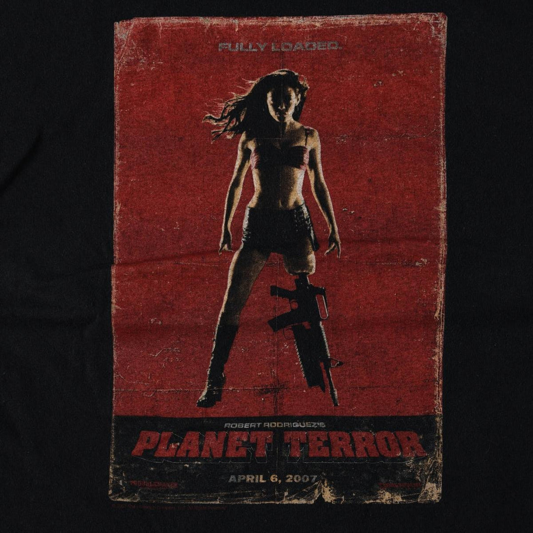 2000'S Anvil Planet Terror in Grindhouse Movie T-Shirt (Men's Size M) cotton black type Vintage Second Hand