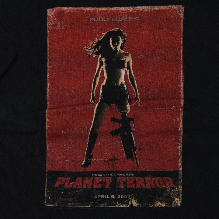 2000'S Anvil Planet Terror in Grindhouse Movie T-Shirt (Men's Size M) cotton black type Vintage Second Hand