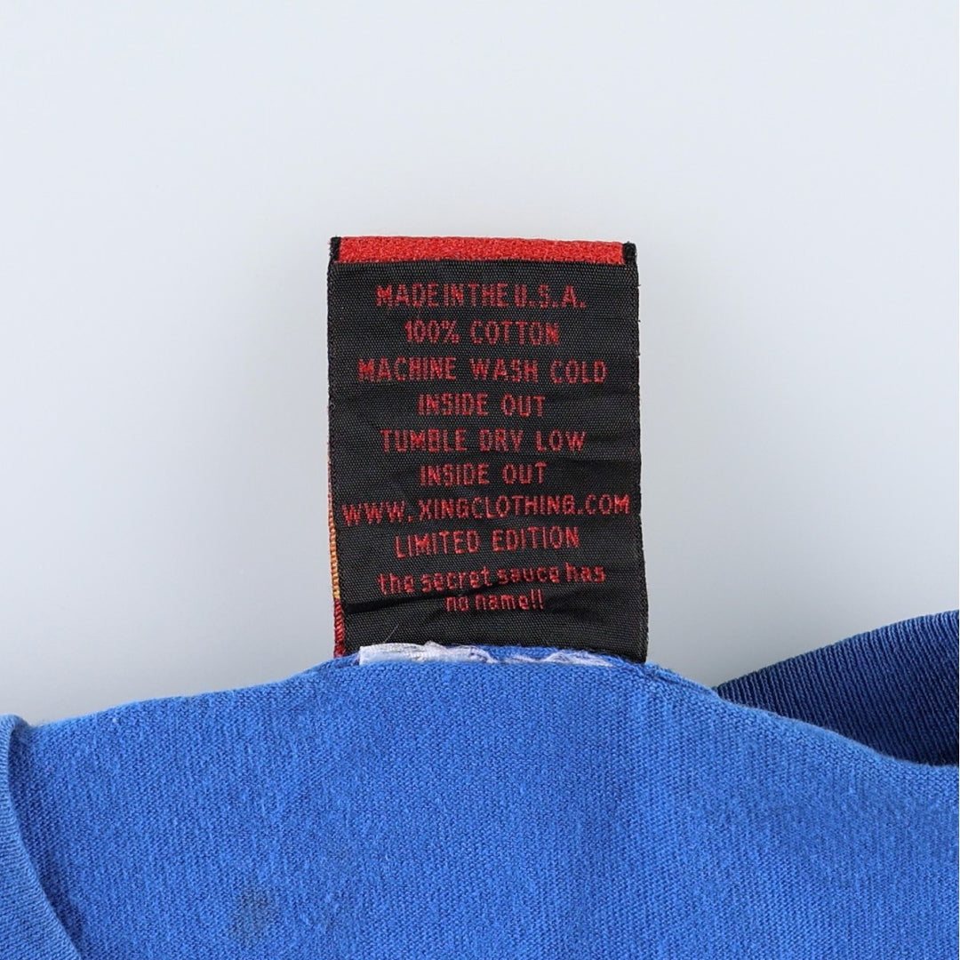 XING ALF Movie T-Shirt, Made in USA, Men's XL (approx.) cotton blue type Vintage Second Hand
