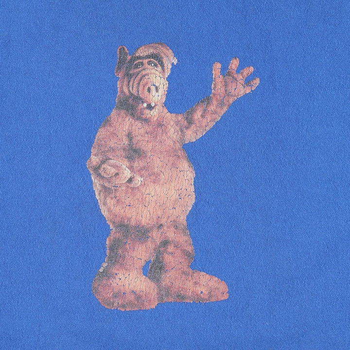 XING ALF Movie T-Shirt, Made in USA, Men's XL (approx.) cotton blue type Vintage Second Hand