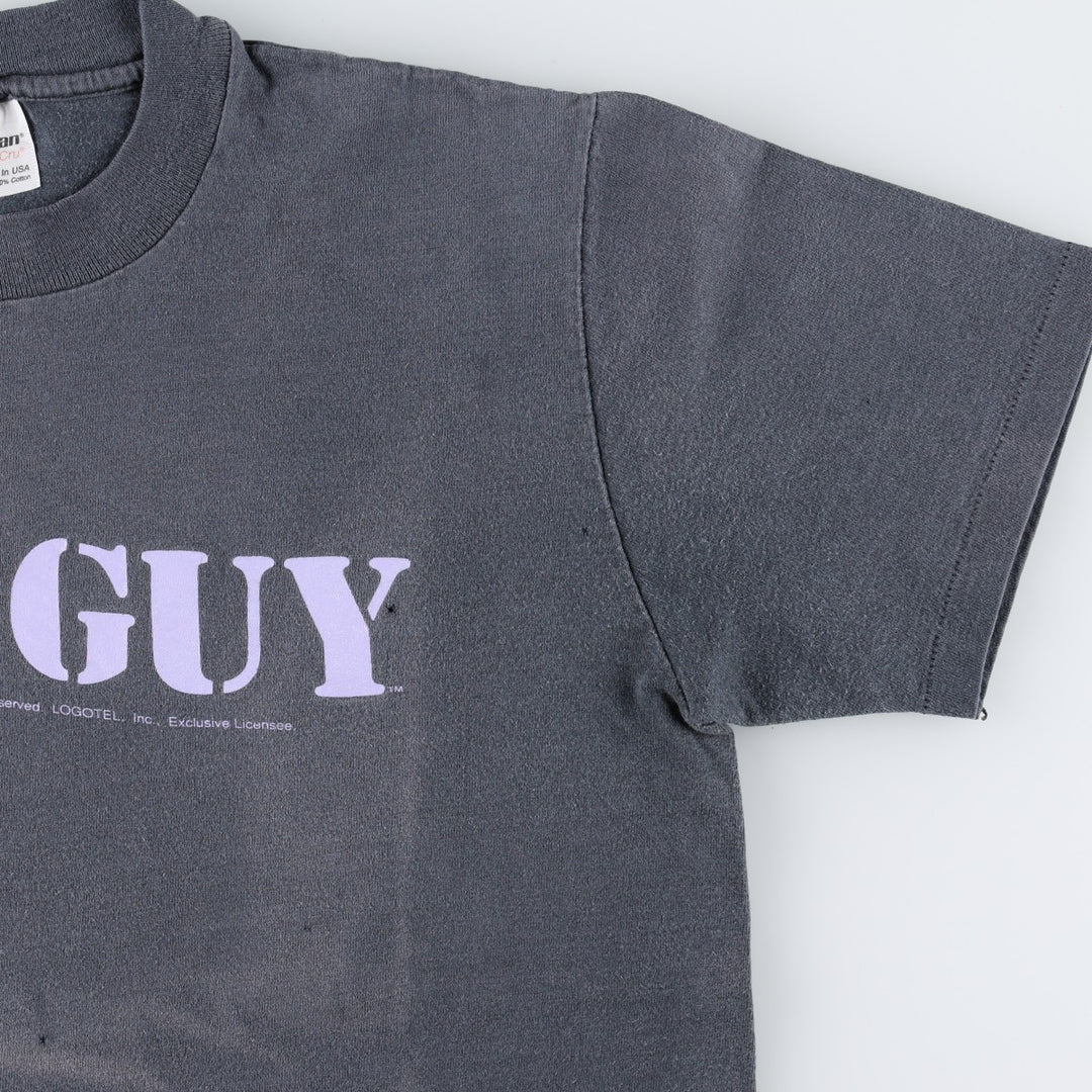 80'S Stedman Wiseguy Movie T-Shirt, Made in USA, Men's Size M (approx.), Vintage cotton Charcoal Vintage Second Hand