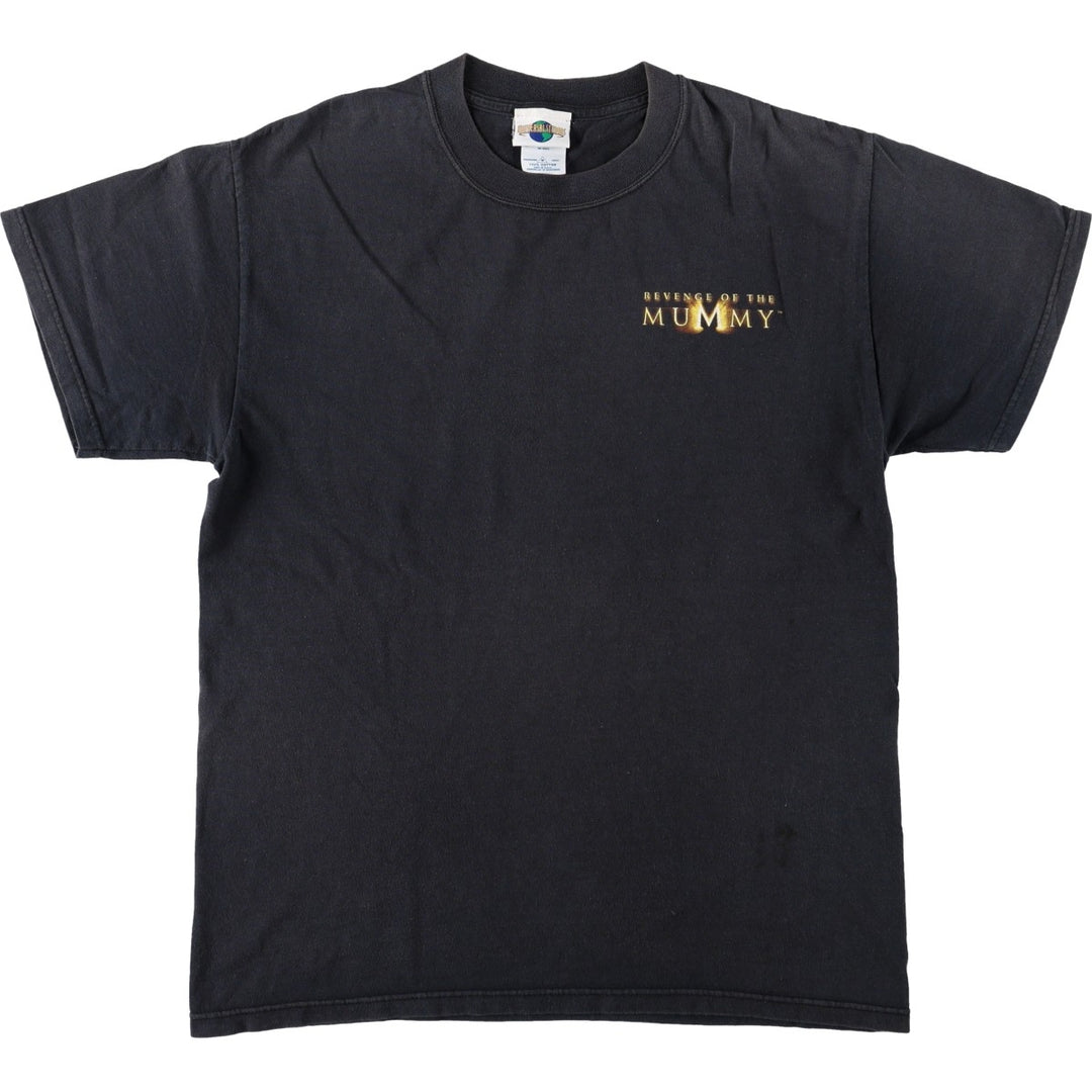 Universal Studios "The Mummy: Revenge of the Mummy" Movie T-shirt (Men's Size M) cotton black type Vintage Second Hand