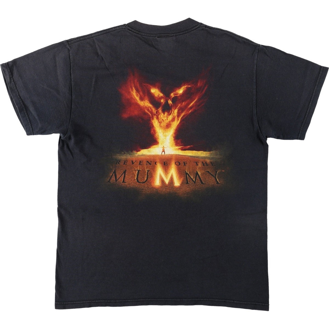 Universal Studios "The Mummy: Revenge of the Mummy" Movie T-shirt (Men's Size M) cotton black type Vintage Second Hand