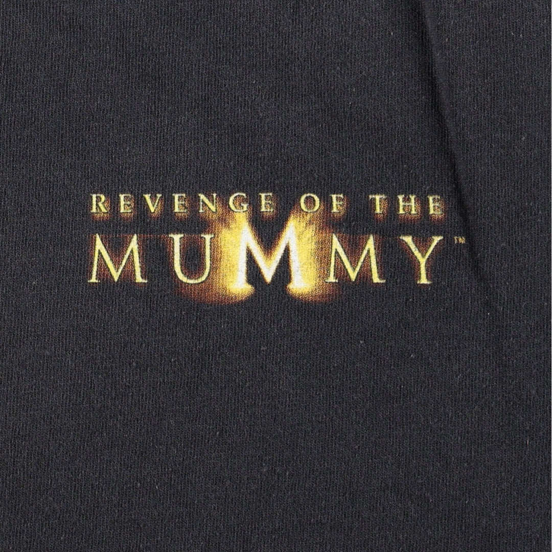 Universal Studios "The Mummy: Revenge of the Mummy" Movie T-shirt (Men's Size M) cotton black type Vintage Second Hand