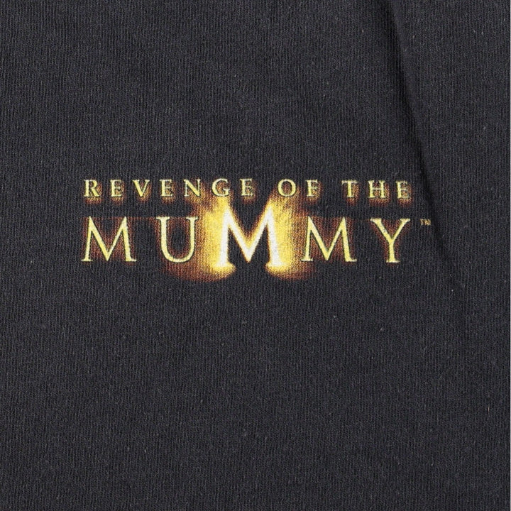 Universal Studios "The Mummy: Revenge of the Mummy" Movie T-shirt (Men's Size M) cotton black type Vintage Second Hand