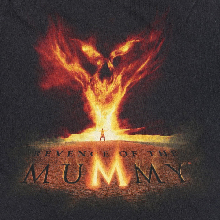Universal Studios "The Mummy: Revenge of the Mummy" Movie T-shirt (Men's Size M) cotton black type Vintage Second Hand