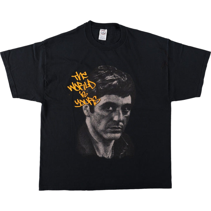 DELTA Scarface Movie T-Shirt (Men's XL equivalent) cotton black type Vintage Second Hand