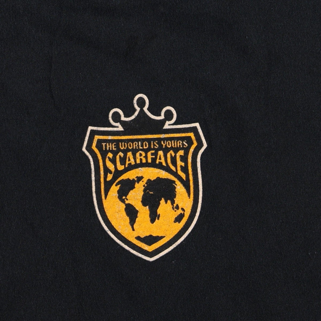 DELTA Scarface Movie T-Shirt (Men's XL equivalent) cotton black type Vintage Second Hand