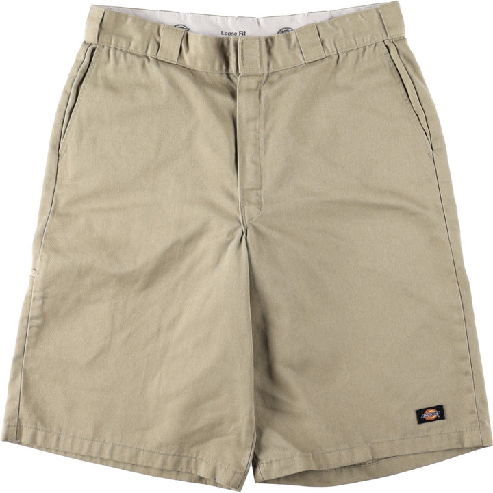 Dickies Loose Fit Work Shorts, Half Pants, Men's, W36 equivalent polyester Beige type Vintage Second Hand