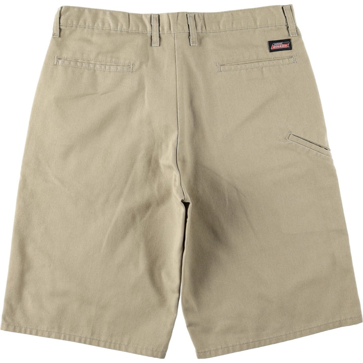 Dickies Work Shorts, Half Pants, Men's, W36 equivalent polyester Beige type Vintage Second Hand