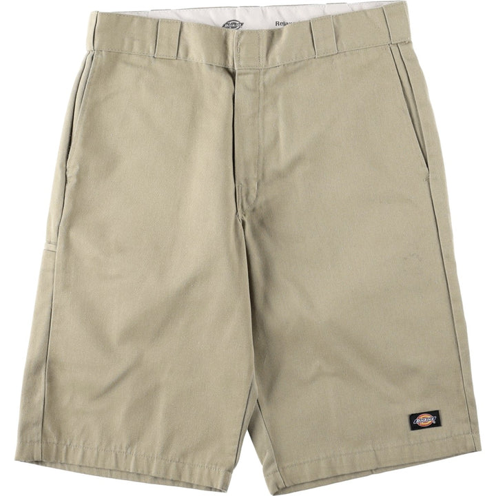 Dickies Relaxed Fit Work Shorts, Half Pants, Men's, W34 equivalent polyester Beige type Vintage Second Hand