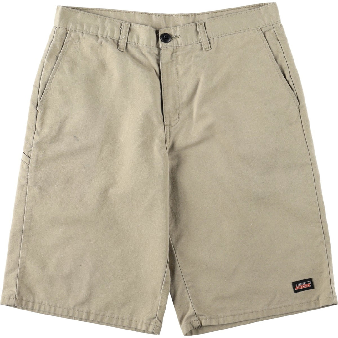 Dickies Work Shorts, Half Pants, Men's, W34 equivalent polyester Beige type Vintage Second Hand