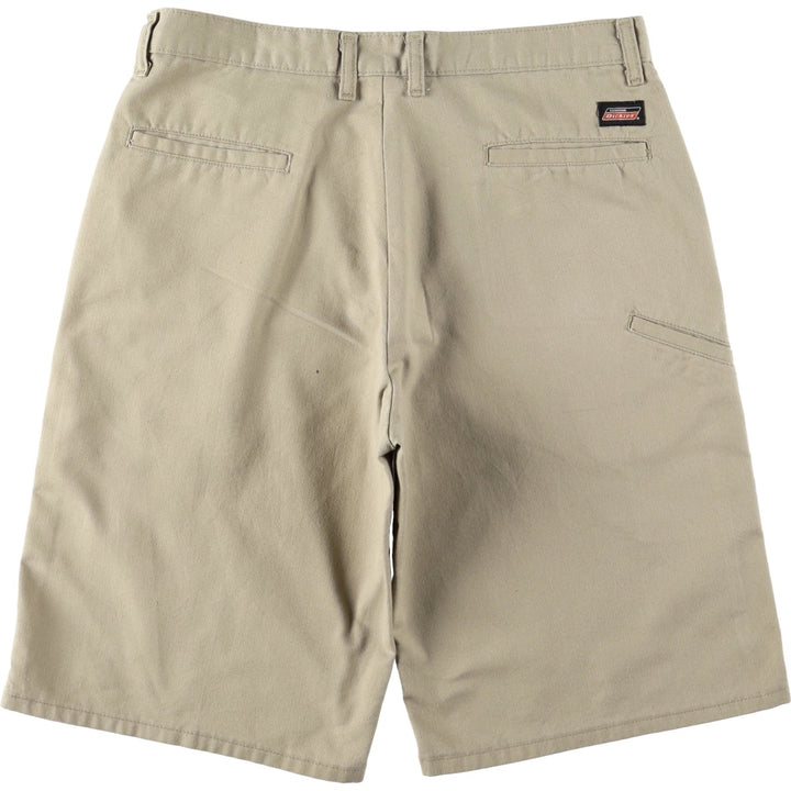 Dickies Work Shorts, Half Pants, Men's, W34 equivalent polyester Beige type Vintage Second Hand