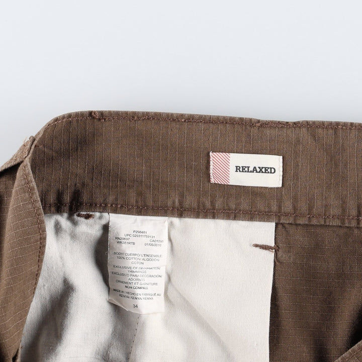 Dickies Relaxed Cargo Shorts, Men's Size W36 (approx.) cotton brown type Vintage Second Hand