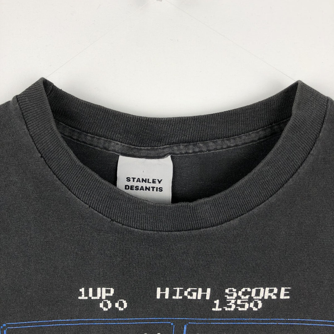90'S PACMAN advertising T-shirt, Made in USA, Men's size L equivalent, Vintage cotton black type Vintage Second Hand