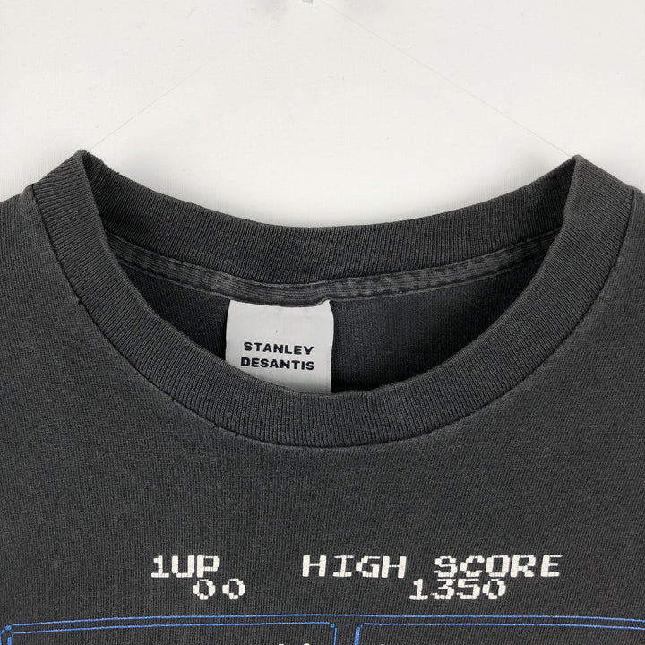90'S PACMAN advertising T-shirt, Made in USA, Men's size L equivalent, Vintage cotton black type Vintage Second Hand
