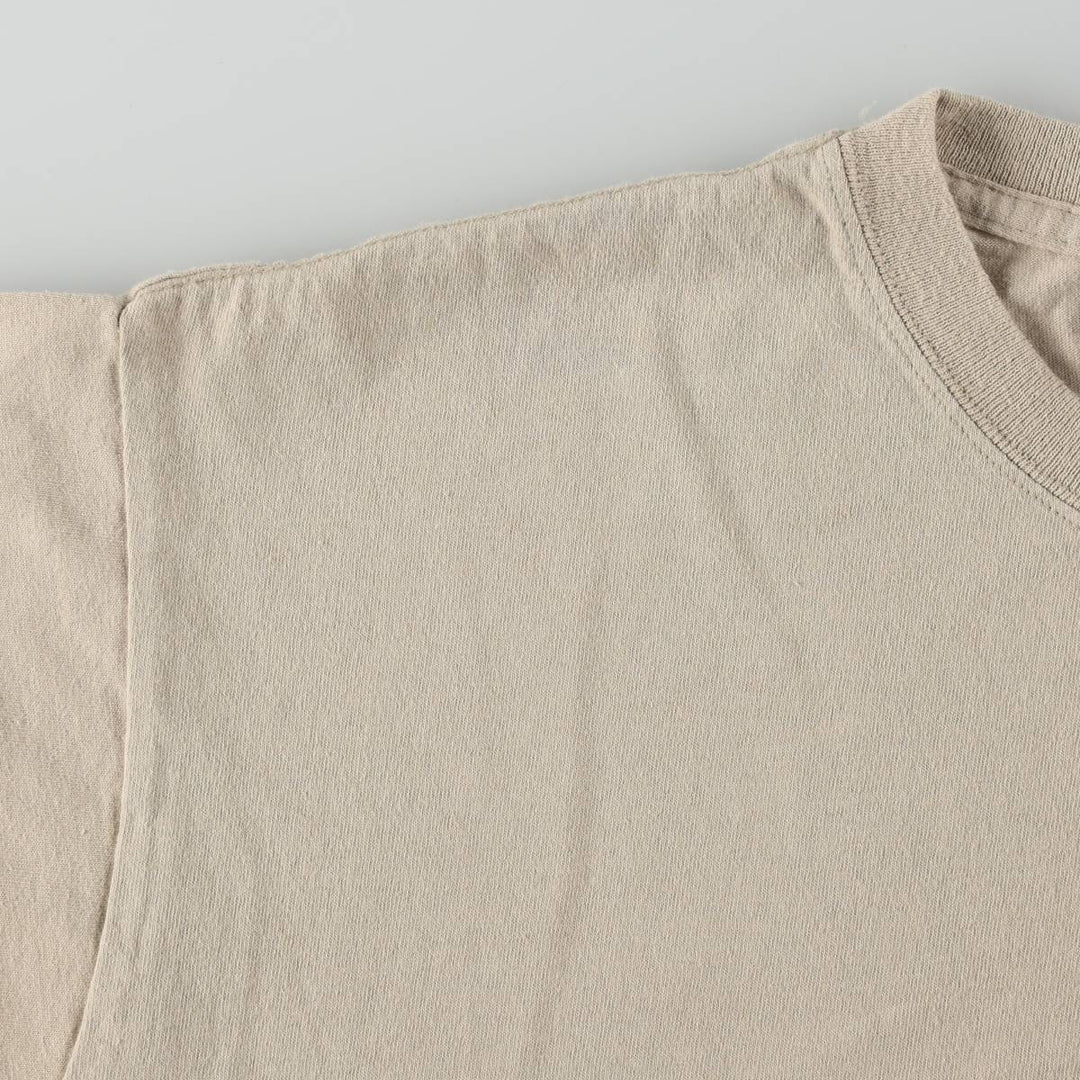 Columbia Short-Sleeve Printed T-Shirt, Men's Size L (approx.) cotton Beige type Vintage Second Hand