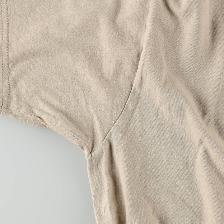 Columbia Short-Sleeve Printed T-Shirt, Men's Size L (approx.) cotton Beige type Vintage Second Hand