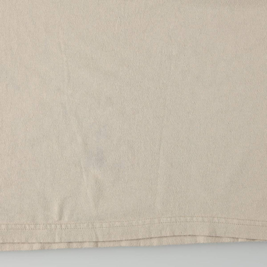 Columbia Short-Sleeve Printed T-Shirt, Men's Size L (approx.) cotton Beige type Vintage Second Hand