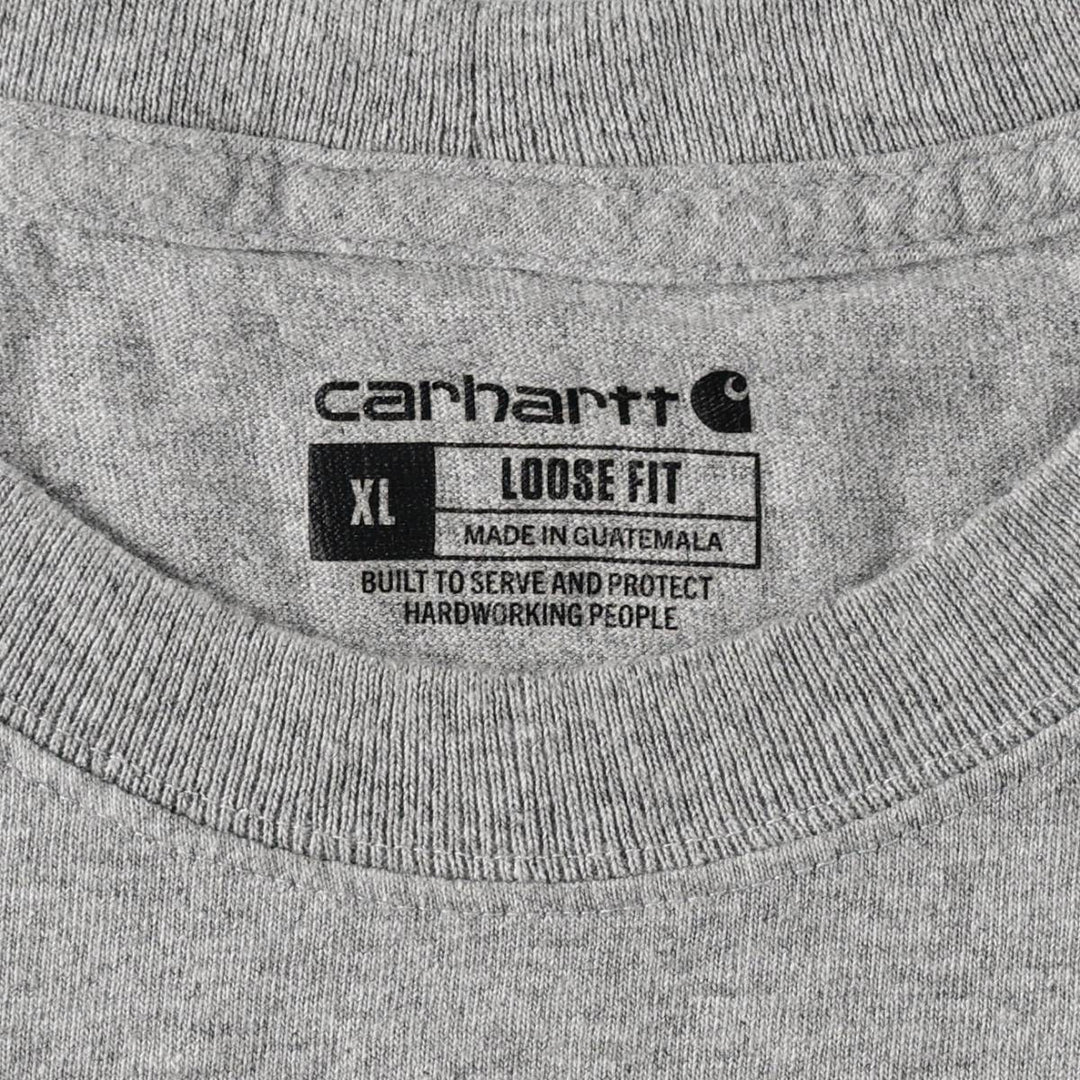 Carhartt Loose Fit Short Sleeve Printed T-Shirt, Men's Size XL (approx.) unclear gray type Vintage Second Hand