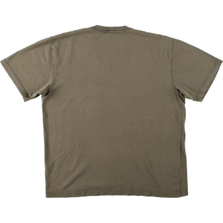 Carhartt ORIGINAL FIT Short-Sleeve Printed T-Shirt, Men's Size M (approx.) cotton Khaki type Vintage Second Hand