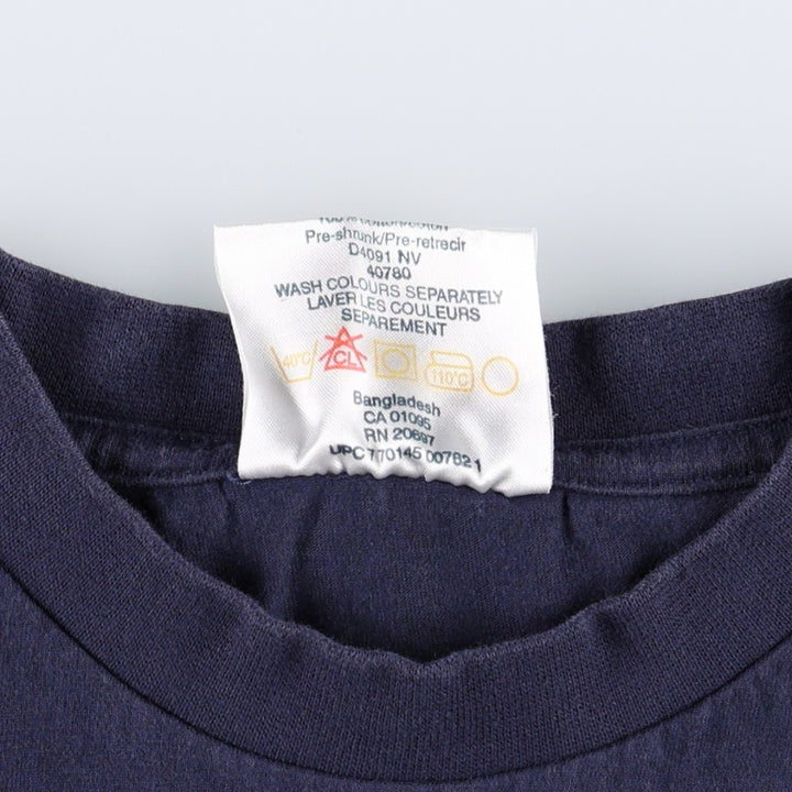 Dickies Short-Sleeve Pocket T-Shirt, Men's Size L (approx.) cotton navy blue type Vintage Second Hand