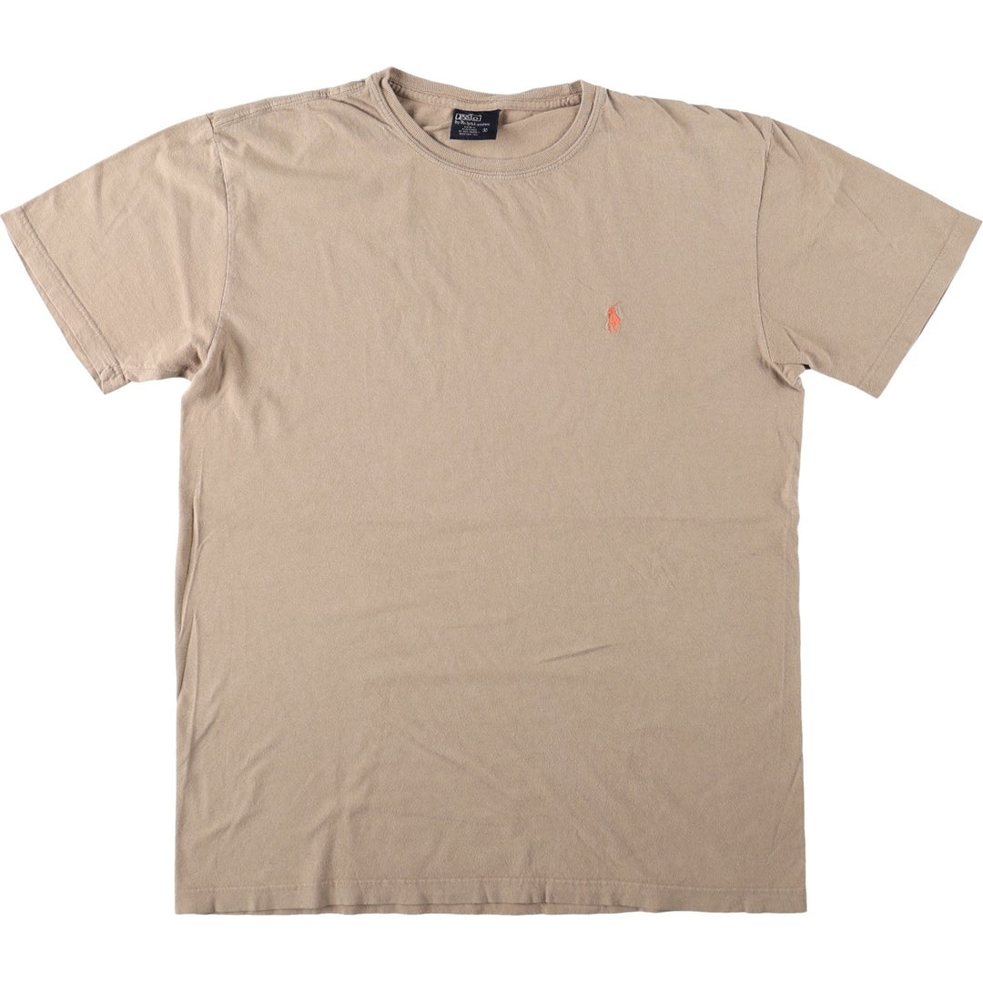 Ralph Lauren POLO by Ralph Lauren Short Sleeve Logo T-Shirt Men's S cotton Beige type Vintage Second Hand