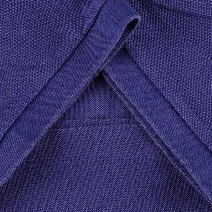 Ralph Lauren POLO RALPH LAUREN Short-Sleeve Henley Neck T-Shirt with One-Point Logo, Men's Size XL (approx.) cotton blue type Vintage Second Hand