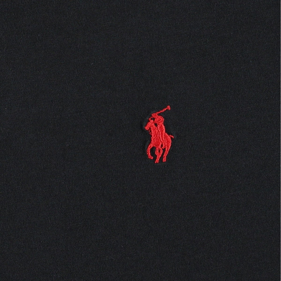 Ralph Lauren POLO by Ralph Lauren short sleeve one point logo T-shirt men's M size cotton black type Vintage Second Hand