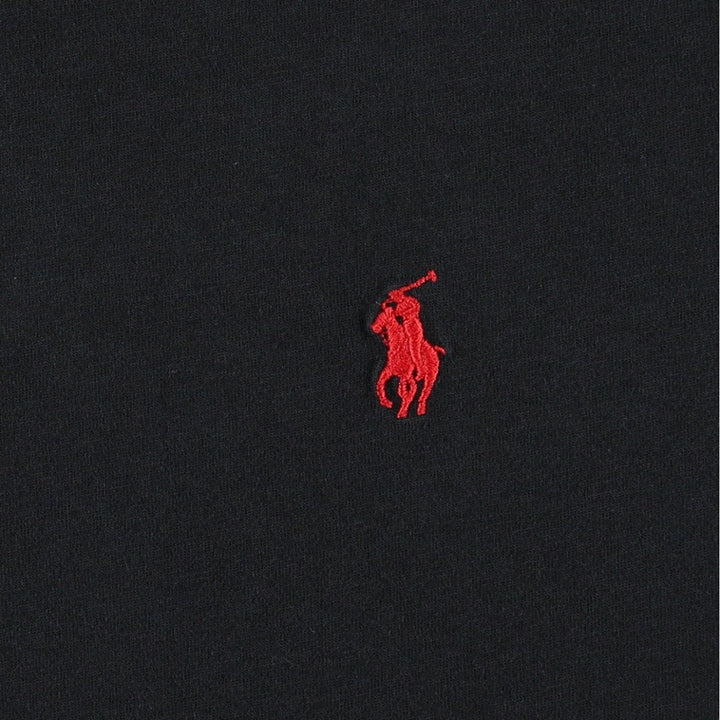 Ralph Lauren POLO by Ralph Lauren short sleeve one point logo T-shirt men's M size cotton black type Vintage Second Hand